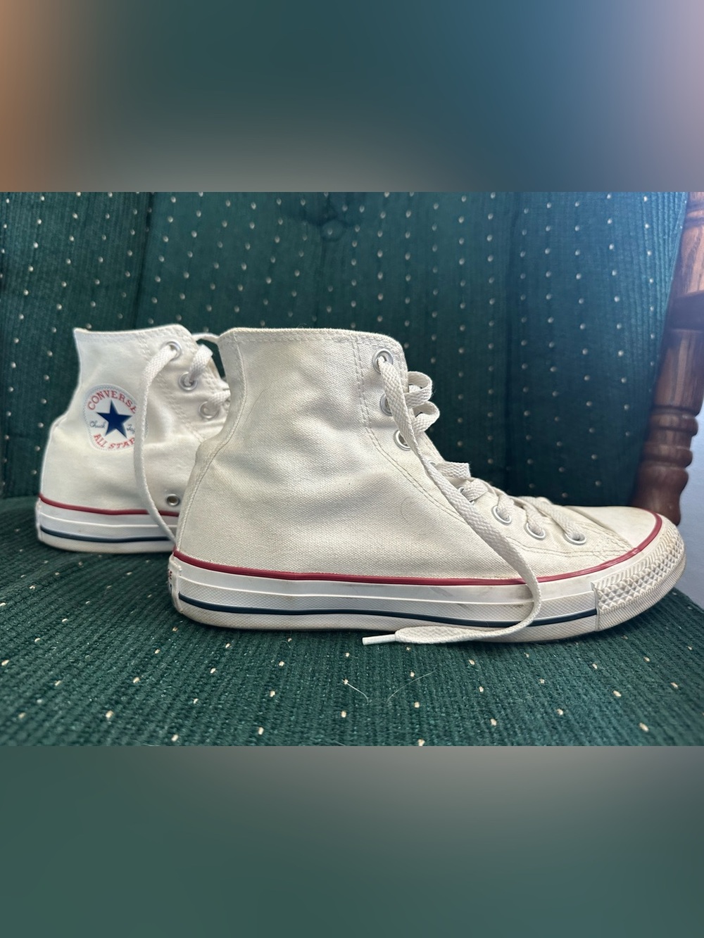 Converse White Chuck Taylor All Star High Top Sneakers - Picture 3 of 5